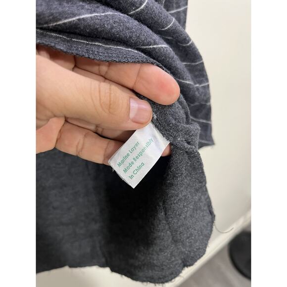 Marine Layer Athleisure Coastal Henley Shirt Striped XL Preppy Laidback Normcore - Picture 7 of 16